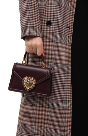 Женская сумка devotion small DOLCE & GABBANA бордового цвета по цене 105500 руб., арт. BB6711/AV893 | Фото 2 Женская сумка devotion small DOLCE & GABBANA бордового цвета, арт. BB6711/AV893 | Фото 2