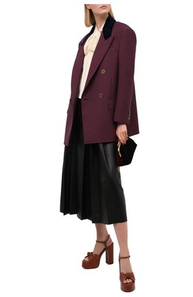 Женский шерстяной жакет FENDI бордового цвета по цене 295000 руб., арт. FJ7092 AC6R | Фото 2 Женский шерстяной жакет FENDI бордового цвета, арт. FJ7092 AC6R | Фото 2