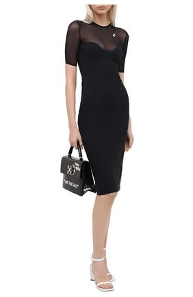 Женское платье OFF-WHITE черного цвета по цене 39950 руб., арт. 0WVT006E20JER0011001 | Фото 2 Женское платье OFF-WHITE черного цвета, арт. 0WVT006E20JER0011001 | Фото 2