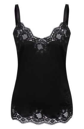 Женская топ из шелка и хлопка DOLCE & GABBANA черного цвета по цене 48200 руб., арт. 07B09T/FUAD8 | Фото 1 Женская топ из шелка и хлопка DOLCE & GABBANA черного цвета, арт. 07B09T/FUAD8 | Фото 1