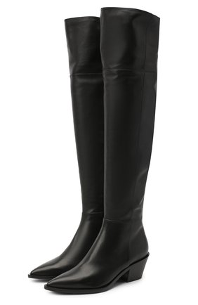 Женские кожаные ботфорты GIANVITO ROSSI черного цвета по цене 124000 руб., арт. G80478.45CU0.NGLNER0 | Фото 1 Женские кожаные ботфорты GIANVITO ROSSI черного цвета, арт. G80478.45CU0.NGLNER0 | Фото 1