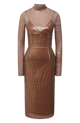Женское платье с пайетками BURBERRY коричневого цвета по цене 439000 руб., арт. 4566773 | Фото 1 Женское платье с пайетками BURBERRY коричневого цвета, арт. 4566773 | Фото 1