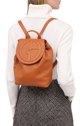 Женский рюкзак GIORGIO ARMANI коричневого цвета по цене 87650 руб., арт. Y1L012/YSV4E | Фото 2 Женский рюкзак GIORGIO ARMANI коричневого цвета, арт. Y1L012/YSV4E | Фото 2