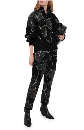 Женские кожаные брюки ISABEL MARANT черного цвета по цене 273000 руб., арт. PA1815-20H049I/MAEK0 | Фото 2 Женские кожаные брюки ISABEL MARANT черного цвета, арт. PA1815-20H049I/MAEK0 | Фото 2