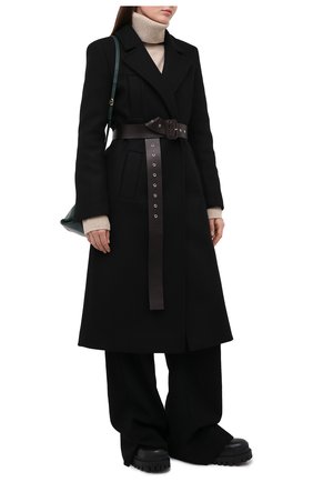 Женское шерстяное пальто TWINS FLORENCE черного цвета по цене 128000 руб., арт. TWFAI20CAP0001C | Фото 2 Женское шерстяное пальто TWINS FLORENCE черного цвета, арт. TWFAI20CAP0001C | Фото 2
