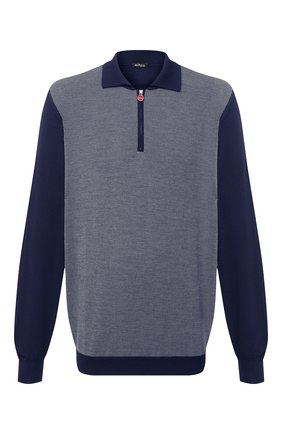 Мужское поло из кашемира и шелка KITON синего цвета по цене 236000 руб., арт. UK1106/4XL-8XL | Фото 1 Мужское поло из кашемира и шелка KITON синего цвета, арт. UK1106/4XL-8XL | Фото 1