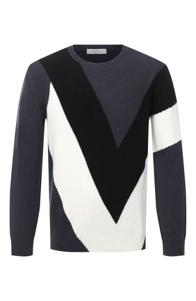 Мужской кашемировый джемпер VALENTINO синего цвета по цене 98850 руб., арт. UV0KC11C6U0 | Фото 1 Мужской кашемировый джемпер VALENTINO синего цвета, арт. UV0KC11C6U0 | Фото 1