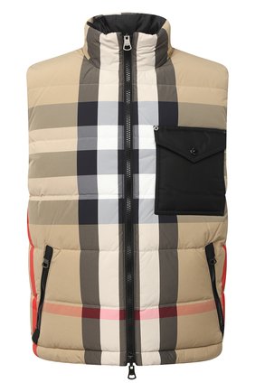 Мужской двусторонний пуховый жилет BURBERRY бежевого цвета по цене 87550 руб., арт. 8032997 | Фото 1 Мужской двусторонний пуховый жилет BURBERRY бежевого цвета, арт. 8032997 | Фото 1
