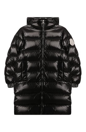 Детское пуховое пальто MONCLER черного цвета по цене 66000 руб., арт. F2-954-1C514-20-68950/8-10A | Фото 1 Детское пуховое пальто MONCLER черного цвета, арт. F2-954-1C514-20-68950/8-10A | Фото 1