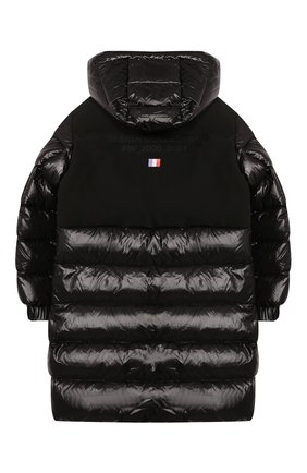 Детское пуховое пальто MONCLER черного цвета по цене 66000 руб., арт. F2-954-1C514-20-68950/8-10A | Фото 2 Детское пуховое пальто MONCLER черного цвета, арт. F2-954-1C514-20-68950/8-10A | Фото 2
