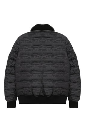 Детского пуховый бомбер PHILIPP PLEIN хаки цвета по цене 130500 руб., арт. F20C BLB0193 PXV019N | Фото 2 Детского пуховый бомбер PHILIPP PLEIN хаки цвета, арт. F20C BLB0193 PXV019N | Фото 2
