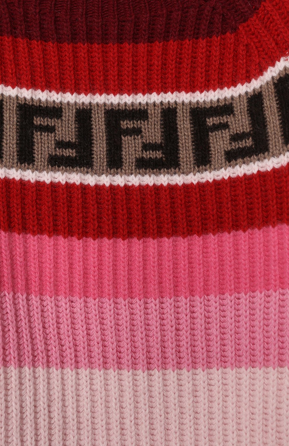 Детский пуловер из шерсти и вискозы FENDI розового цвета, арт. JUG005/GM4/8A-12+ | Фото 3 (Девочки Кросс-КТ: Пуловер-одежда; Материал внешний: Шерсть, Вискоза; Рукава: Длинные; Региональные ограничения белый список (Axapta Mercury): RU; Ростовка одежда: 10 - 11 лет | 140 - 146см, 12 лет | 152 см, 8 лет | 128 см)