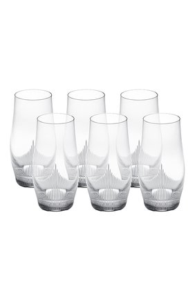 Набор из 6-ти стаканов для сока 100 points LALIQUE прозрачного цвета, арт. 10332600 | Фото 1 (Интерьер_коллекция: 100 Points; Ограничения доставки: fragile-2)