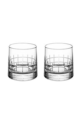 Набор из 2-х стаканов для виски graphik CHRISTOFLE прозрачного цвета, арт. 07945260 | Фото 1 (Интерьер_коллекция: Graphik (Crystal); Ограничения доставки: fragile-2)