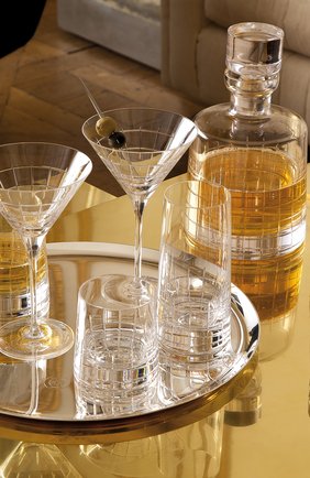 Набор из 2-х стаканов для виски graphik CHRISTOFLE прозрачного цвета, арт. 07945260 | Фото 2 (Интерьер_коллекция: Graphik (Crystal); Ограничения доставки: fragile-2)
