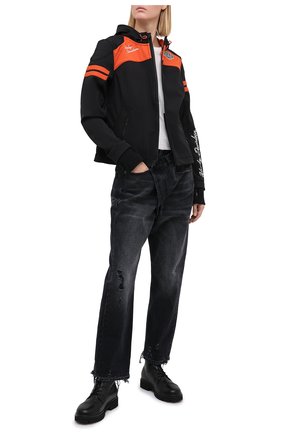 Женская куртка genuine motorclothes HARLEY-DAVIDSON черного цвета, арт. 98408-19VW | Фото 2 (Материал внешний: Синтетический материал; Стили: Спорт-шик; Кросс-КТ: Ветровка, Куртка)
