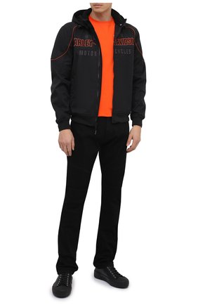 Мужской бомбер genuine motorclothes HARLEY-DAVIDSON черного цвета по цене 24110 руб., арт. 98555-15VM | Фото 2 Мужской бомбер genuine motorclothes HARLEY-DAVIDSON черного цвета, арт. 98555-15VM | Фото 2