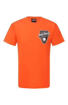 Мужская хлопковая футболка exclusive for moscow HARLEY-DAVIDSON оранжевого цвета по цене 4200 руб., арт. R003682 | Фото 1 Мужская хлопковая футболка exclusive for moscow HARLEY-DAVIDSON оранжевого цвета, арт. R003682 | Фото 1 (Длина (для топов): Стандартные; Рукава: Короткие; Материал внешний: Хлопок; Мужское Кросс-КТ: Футболка-одежда)