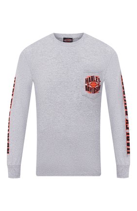 Мужская хлопковый лонгслив exclusive for moscow HARLEY-DAVIDSON светло-серого цвета по цене 6000 руб., арт. R003718 | Фото 1 Мужская хлопковый лонгслив exclusive for moscow HARLEY-DAVIDSON светло-серого цвета, арт. R003718 | Фото 1