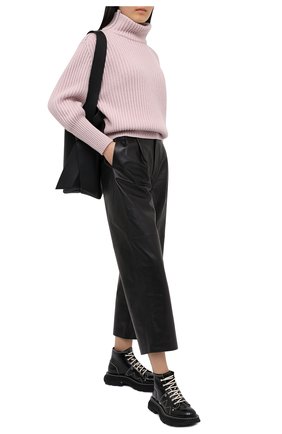Женский кашемировый свитер BRUNELLO CUCINELLI розового цвета, арт. M52521304 | Фото 2 (Материал внешний: Шерсть, Кашемир; Длина (для топов): Стандартные; Рукава: Длинные; Стили: Классический; Женское Кросс-КТ: Свитер-одежда)