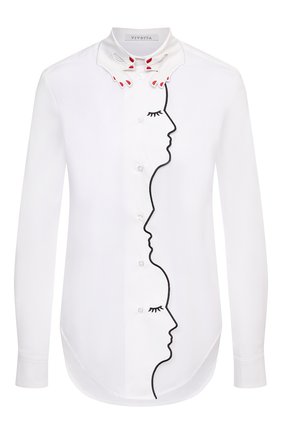 Женская хлопковая рубашка VIVETTA белого цвета по цене 33050 руб., арт. 20I V2M0/G071/0650 | Фото 1 Женская хлопковая рубашка VIVETTA белого цвета, арт. 20I V2M0/G071/0650 | Фото 1