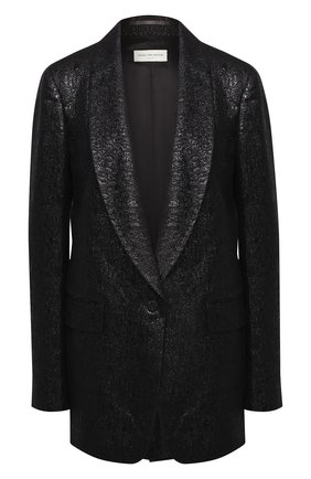 Женский жакет из шерсти и шелка DRIES VAN NOTEN черного цвета по цене 99500 руб., арт. 202-10439-1346 | Фото 1 Женский жакет из шерсти и шелка DRIES VAN NOTEN черного цвета, арт. 202-10439-1346 | Фото 1