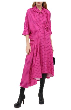 Женское платье из вискозы BALENCIAGA фуксия цвета по цене 161000 руб., арт. 642287/TJLB4 | Фото 2 Женское платье из вискозы BALENCIAGA фуксия цвета, арт. 642287/TJLB4 | Фото 2