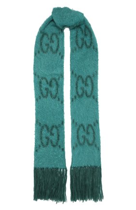 Женский шарф GUCCI бирюзового цвета по цене 45300 руб., арт. 638680/3GF96 | Фото 1 Женский шарф GUCCI бирюзового цвета, арт. 638680/3GF96 | Фото 1