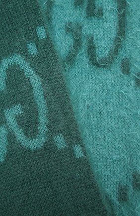 Женский шарф GUCCI бирюзового цвета по цене 45300 руб., арт. 638680/3GF96 | Фото 2 Женский шарф GUCCI бирюзового цвета, арт. 638680/3GF96 | Фото 2