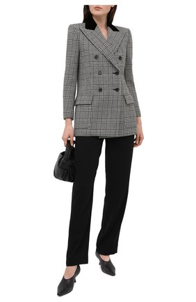 Женский шерстяной жакет SAINT LAURENT серого цвета по цене 277500 руб., арт. 641430/Y7B05 | Фото 2 Женский шерстяной жакет SAINT LAURENT серого цвета, арт. 641430/Y7B05 | Фото 2 (Материал внешний: Шерсть; Материал подклада: Шелк; Рукава: Длинные; Случай: Формальный; Стили: Классический; Женское Кросс-КТ: Жакет-одежда; 1-2-бортные: Двубортные; Длина (для топов): Удлиненные)