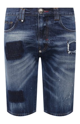 Мужские джинсовые шорты PHILIPP PLEIN синего цвета по цене 41550 руб., арт. F20C MDT2245 PDE004N | Фото 1 Мужские джинсовые шорты PHILIPP PLEIN синего цвета, арт. F20C MDT2245 PDE004N | Фото 1