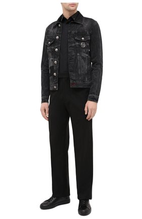 Мужская хлопковая рубашка PHILIPP PLEIN черного цвета по цене 49590 руб., арт. F20C MRP1365 PTE003N | Фото 2 Мужская хлопковая рубашка PHILIPP PLEIN черного цвета, арт. F20C MRP1365 PTE003N | Фото 2