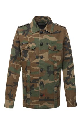 Мужская куртка из хлопка и вискозы PHILIPP PLEIN хаки цвета по цене 182700 руб., арт. F20C MRA0345 PDE004N | Фото 1 Мужская куртка из хлопка и вискозы PHILIPP PLEIN хаки цвета, арт. F20C MRA0345 PDE004N | Фото 1