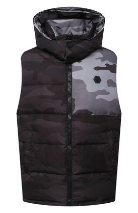 Мужской пуховый жилет PHILIPP PLEIN серого цвета по цене 182700 руб., арт. A20C MRC0138 PNY002N | Фото 1 Мужской пуховый жилет PHILIPP PLEIN серого цвета, арт. A20C MRC0138 PNY002N | Фото 1