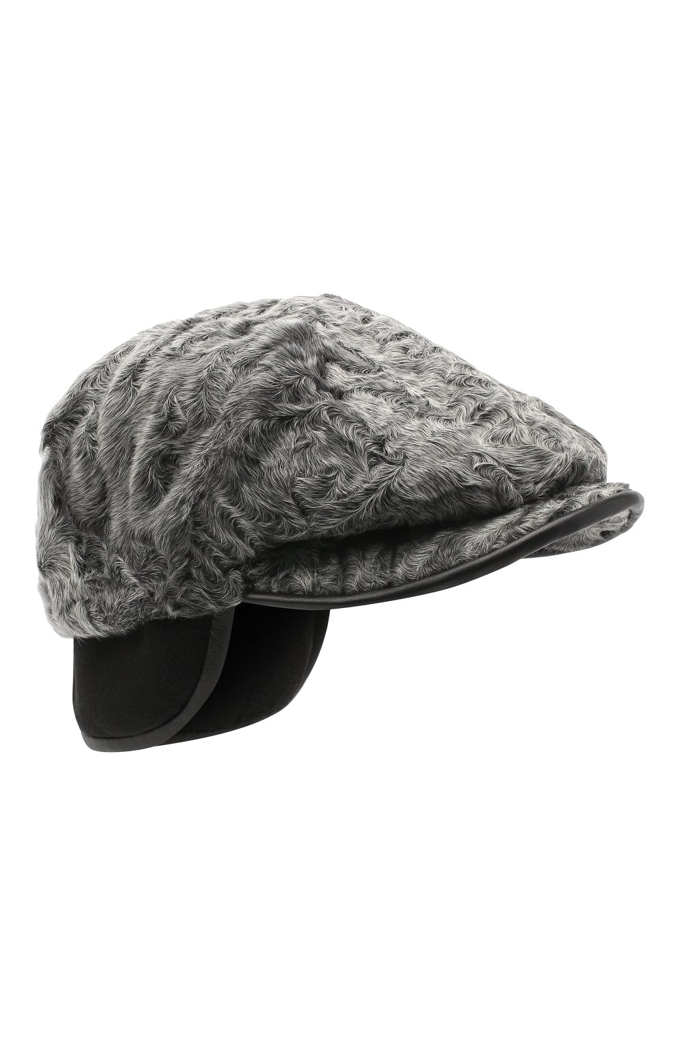 Мужская кепи из меха каракуля FURLAND серого цвета, арт. 0232007810022200080 | Фото 1