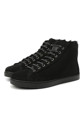 Мужские замшевые кеды GIANVITO ROSSI черного цвета по цене 77000 руб., арт. S20391.M1BLK.SFUNENE | Фото 1 Мужские замшевые кеды GIANVITO ROSSI черного цвета, арт. S20391.M1BLK.SFUNENE | Фото 1