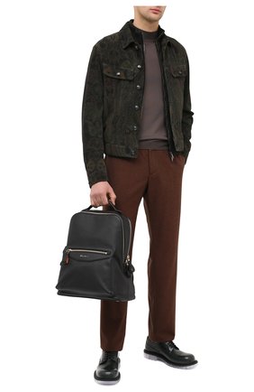 Мужской кожаный рюкзак SANTONI черного цвета по цене 133000 руб., арт. UIBBA2007LI-HMA1N01 | Фото 2 Мужской кожаный рюкзак SANTONI черного цвета, арт. UIBBA2007LI-HMA1N01 | Фото 2