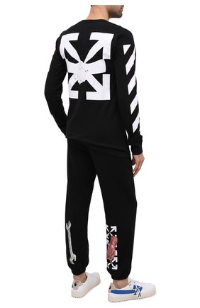Мужская хлопковый лонгслив OFF-WHITE черного цвета по цене 26500 руб., арт. 0MAB001F20FAB0081001 | Фото 2 Мужская хлопковый лонгслив OFF-WHITE черного цвета, арт. 0MAB001F20FAB0081001 | Фото 2