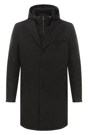 Мужской утепленный плащ CORNELIANI черного цвета по цене 133500 руб., арт. 861567-0813106/00 | Фото 1 Мужской утепленный плащ CORNELIANI черного цвета, арт. 861567-0813106/00 | Фото 1 (Материал внешний: Синтетический материал; Материал подклада: Купро; Рукава: Длинные; Мужское Кросс-КТ: Верхняя одежда, Плащ-верхняя одежда; Стили: Классический)
