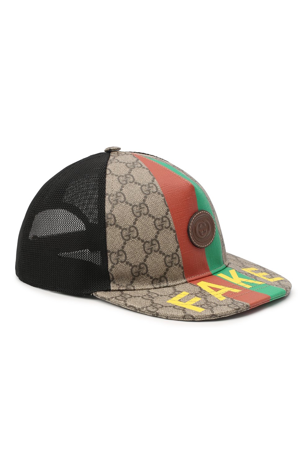 Мужской бейсболка «fake/not» GUCCI коричневого цвета, арт. 636446/4HM89 | Фото 1