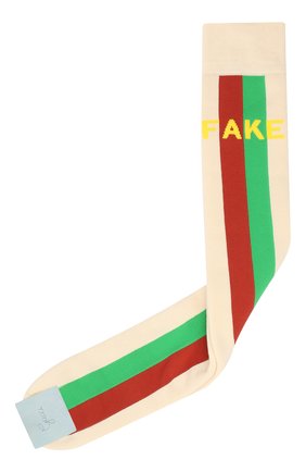 Мужские хлопковые носки «fake/not» GUCCI кремвого цвета, арт. 636395/4G157 | Фото 1 (Материал внешний: Хлопок; Кросс-КТ: бельё; Региональные ограничения белый список (Axapta Mercury): RU)