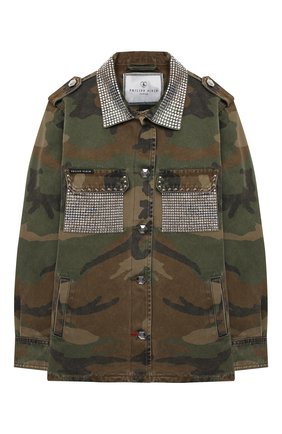 Детская джинсовая куртка PHILIPP PLEIN хаки цвета по цене 67860 руб., арт. F20C GRA0070 PTE003N | Фото 1 Детская джинсовая куртка PHILIPP PLEIN хаки цвета, арт. F20C GRA0070 PTE003N | Фото 1