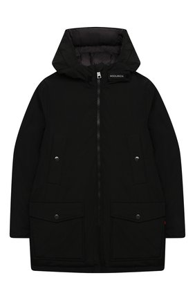 Детский пуховая парка WOOLRICH черного цвета по цене 35250 руб., арт. CFWK0U0125MR/UT0641 | Фото 1 Детский пуховая парка WOOLRICH черного цвета, арт. CFWK0U0125MR/UT0641 | Фото 1