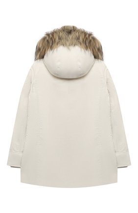 Детского пуховая парка WOOLRICH белого цвета по цене 41100 руб., арт. CFWK0U0111FR/UT0573/8-16 | Фото 2 Детского пуховая парка WOOLRICH белого цвета, арт. CFWK0U0111FR/UT0573/8-16 | Фото 2