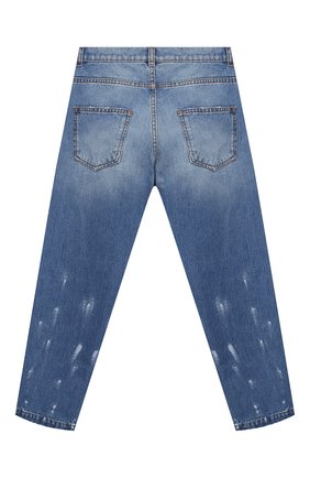Детские джинсы BALMAIN голубого цвета по цене 38900 руб., арт. 6N6700/NA330/4-10 | Фото 2 Детские джинсы BALMAIN голубого цвета, арт. 6N6700/NA330/4-10 | Фото 2