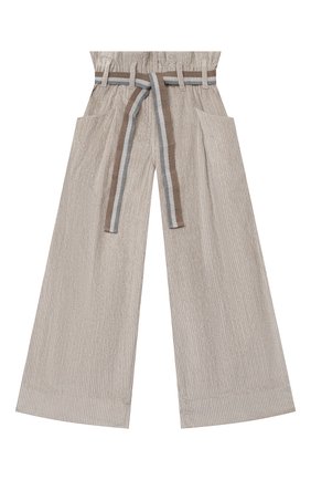 Детские хлопковые брюки BRUNELLO CUCINELLI серого цвета по цене 44350 руб., арт. BB543P024B | Фото 1 Детские хлопковые брюки BRUNELLO CUCINELLI серого цвета, арт. BB543P024B | Фото 1