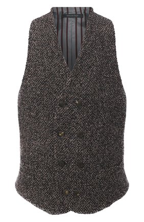 Мужской жилет из кашемира и шелка GIORGIO ARMANI коричневого цвета по цене 96000 руб., арт. 0WGGK01T/T026B | Фото 1 Мужской жилет из кашемира и шелка GIORGIO ARMANI коричневого цвета, арт. 0WGGK01T/T026B | Фото 1 (Длина (верхняя одежда): Короткие; Материал подклада: Синтетический материал; Материал внешний: Шерсть; Стили: Классический)