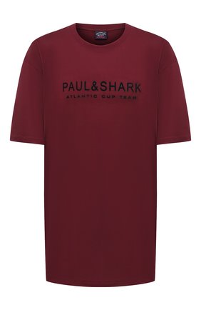 Мужская хлопковая футболка PAUL&SHARK бордового цвета по цене 15700 руб., арт. A20P1678/C00/3XL-6XL | Фото 1 Мужская хлопковая футболка PAUL&SHARK бордового цвета, арт. A20P1678/C00/3XL-6XL | Фото 1