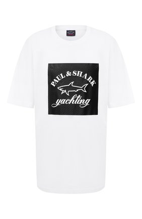 Мужская хлопковая футболка PAUL&SHARK белого цвета по цене 18800 руб., арт. A20P1671/C00/3XL-6XL | Фото 1 Мужская хлопковая футболка PAUL&SHARK белого цвета, арт. A20P1671/C00/3XL-6XL | Фото 1