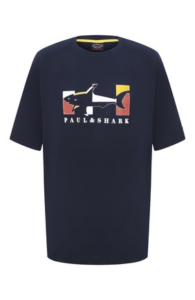 Мужская хлопковая футболка PAUL&SHARK темно-синего цвета по цене 16300 руб., арт. A20P1619/C00/3XL-6XL | Фото 1 Мужская хлопковая футболка PAUL&SHARK темно-синего цвета, арт. A20P1619/C00/3XL-6XL | Фото 1